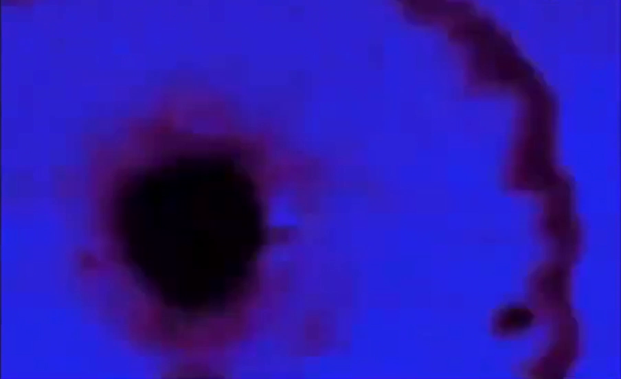 Drone still showing the alleged boundary flash at the disappearance moment
